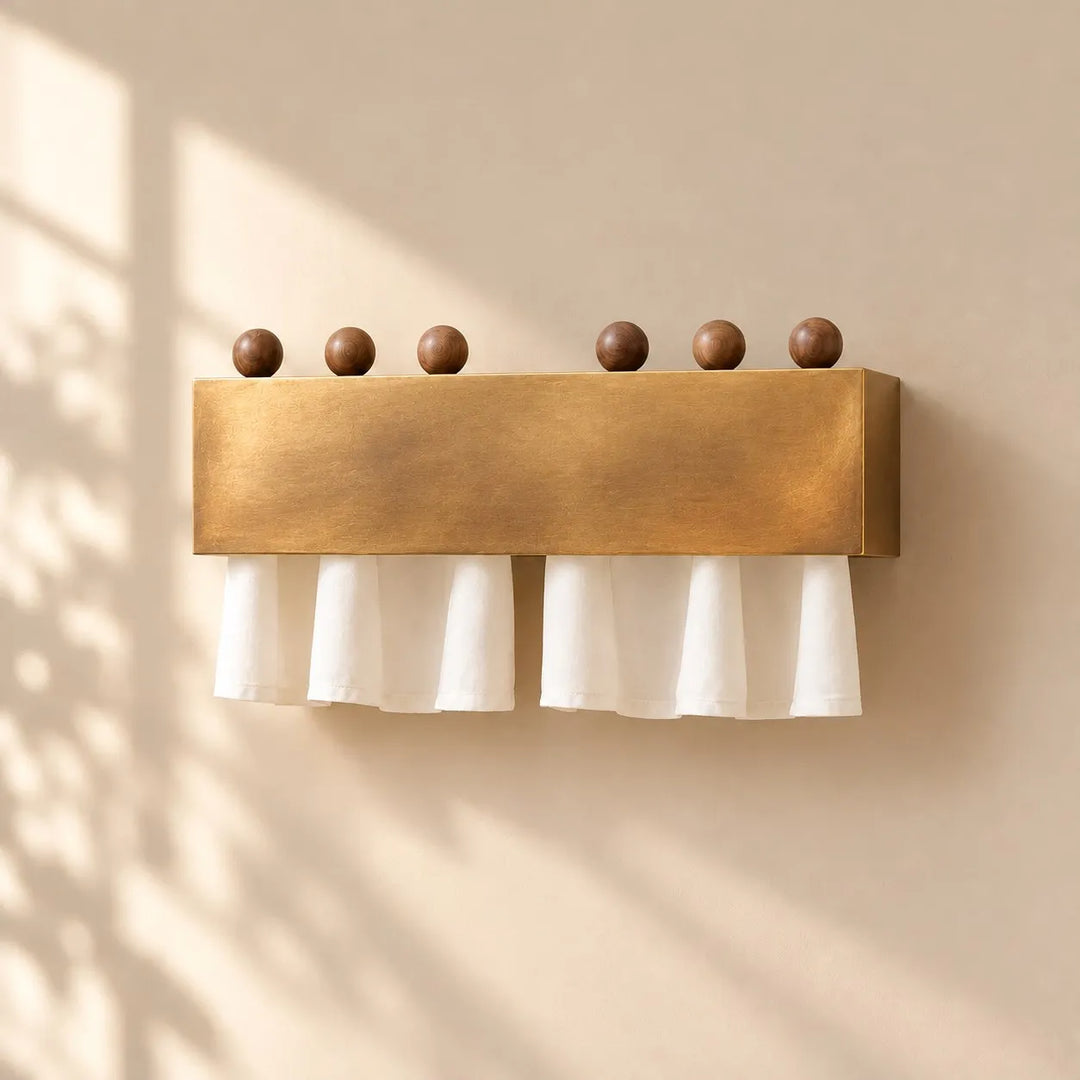 Natural brass curtain wall lamp