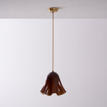 Charger l&#39;image dans la visionneuse de galerie, Bellina Wave-Edge Glass Pendant Lamp — Organic Contemporary Style for Dining &amp; Living

