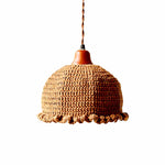 Load image into Gallery viewer, Retro woven pendant light with natural brown shade