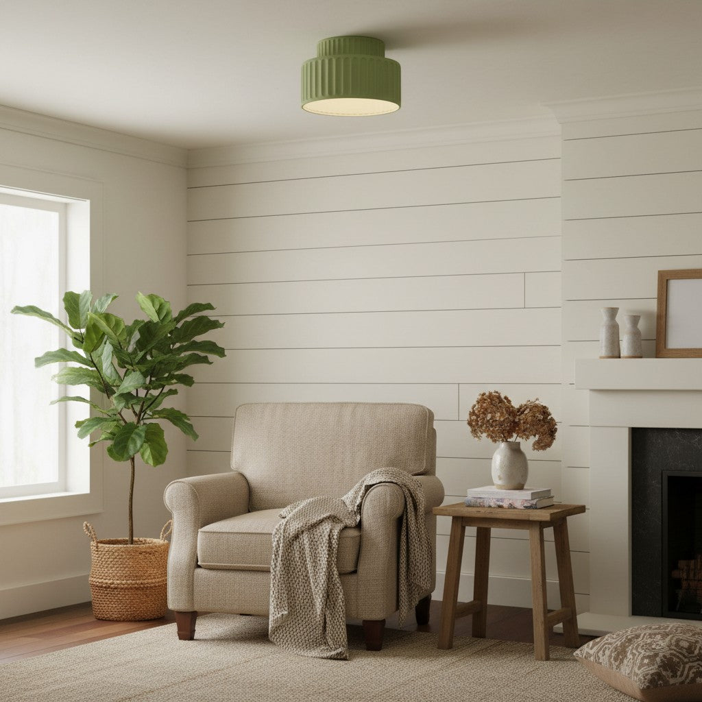 Tierna Schalen-Deckenleuchte zum Einbau - Sanfte skulpturale nordische Form für den Eingangsbereich