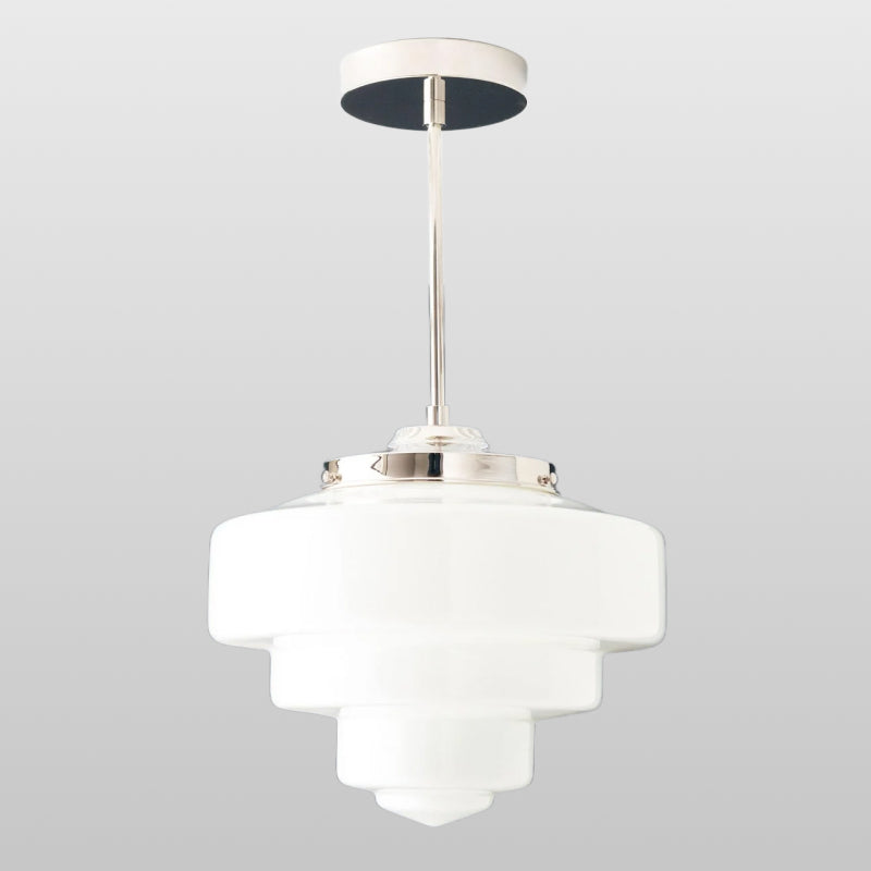 Geotower Glass Contemporary Glass Ceiling Pendant Lamp– Art Deco Light for Living Space