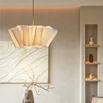 Load image into Gallery viewer, Nordic Linen Pleated  Fabric Pendant Light Lampshade

