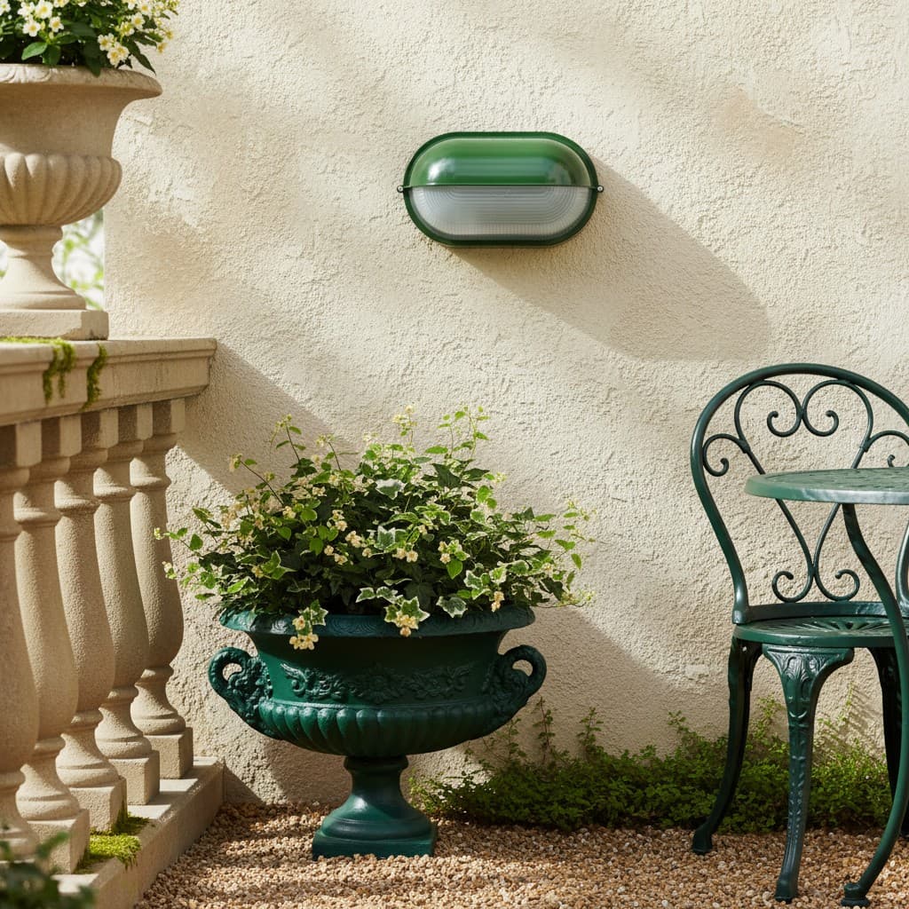 Docka Industrial Barn Wall Sconce Glass Lantern - Garage Gate Light