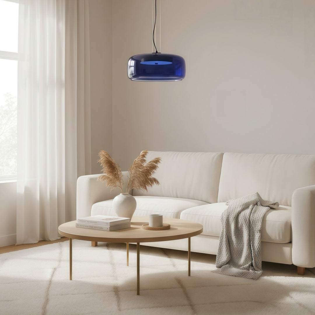 Suspension Lunorae en verre arrondi - Éclairage sculptural moderne pour salon