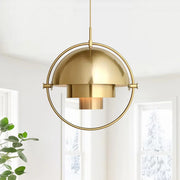 Adjustable Metal Hemisphere Plug-In Swag Pendant