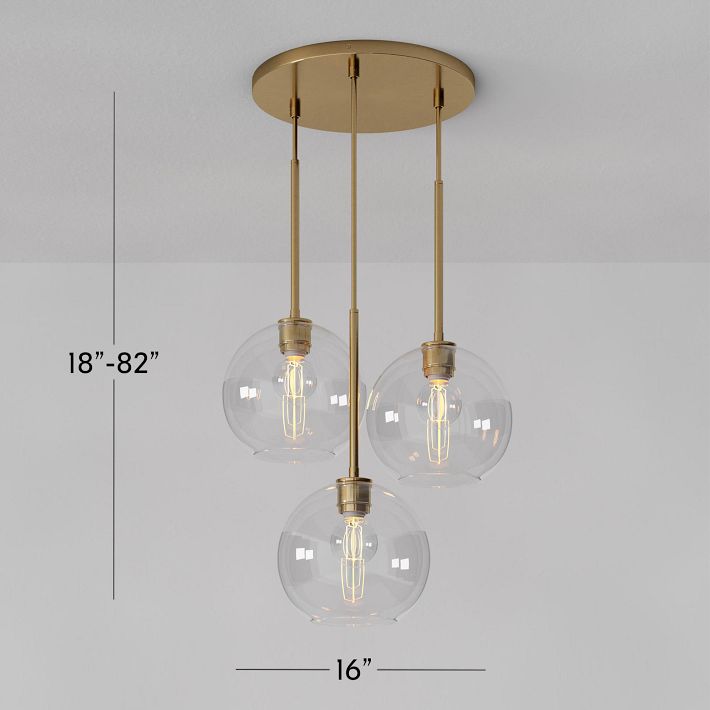 Lámpara de araña minimalista de cristal Selvion: luminaria escultural de vidrio artesanal