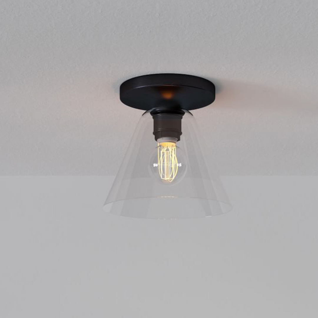 Lámpara de techo Conica Cone Flush Mount: lámpara de techo de cristal para espacios modernos