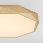 Load image into Gallery viewer, Faceted Gold Geometric LED Flush Mount Ceiling Light
