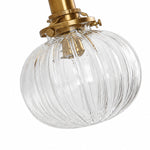 Cargar imagen en el visor de la Galería, Close view of the clear ribbed glass shade