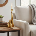 Load image into Gallery viewer, Kickra Modern Designer Candle Holder with Gold Leg-Inspired Base U22