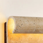 Bild in Gallery-Viewer laden, Rounded travertine wall light detail