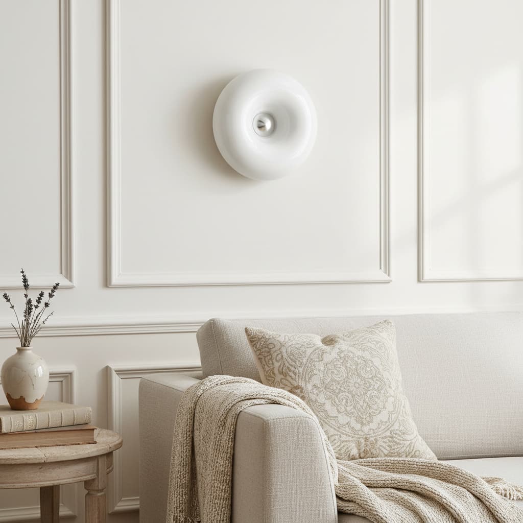 Lampe de table et murale Halorentis Bauhaus Donut – Éclairage moderne sculptural pour espaces de vie N11