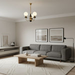 Charger l'image dans la visionneuse de galerie, Lustre sphérique en pierre de luxe moderne Radiara, design sculptural en couches pour salon et hall d'entrée