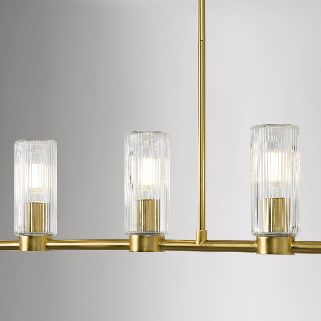 Rivora Fluted Glass Chandelier – Elegant Ribbed Lasting Design