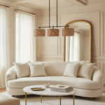 Cargar imagen en el visor de la Galería, Lámpara colgante rústica Ravelo en forma de tambor con diseño escultórico de metal para comedores y salas de estar