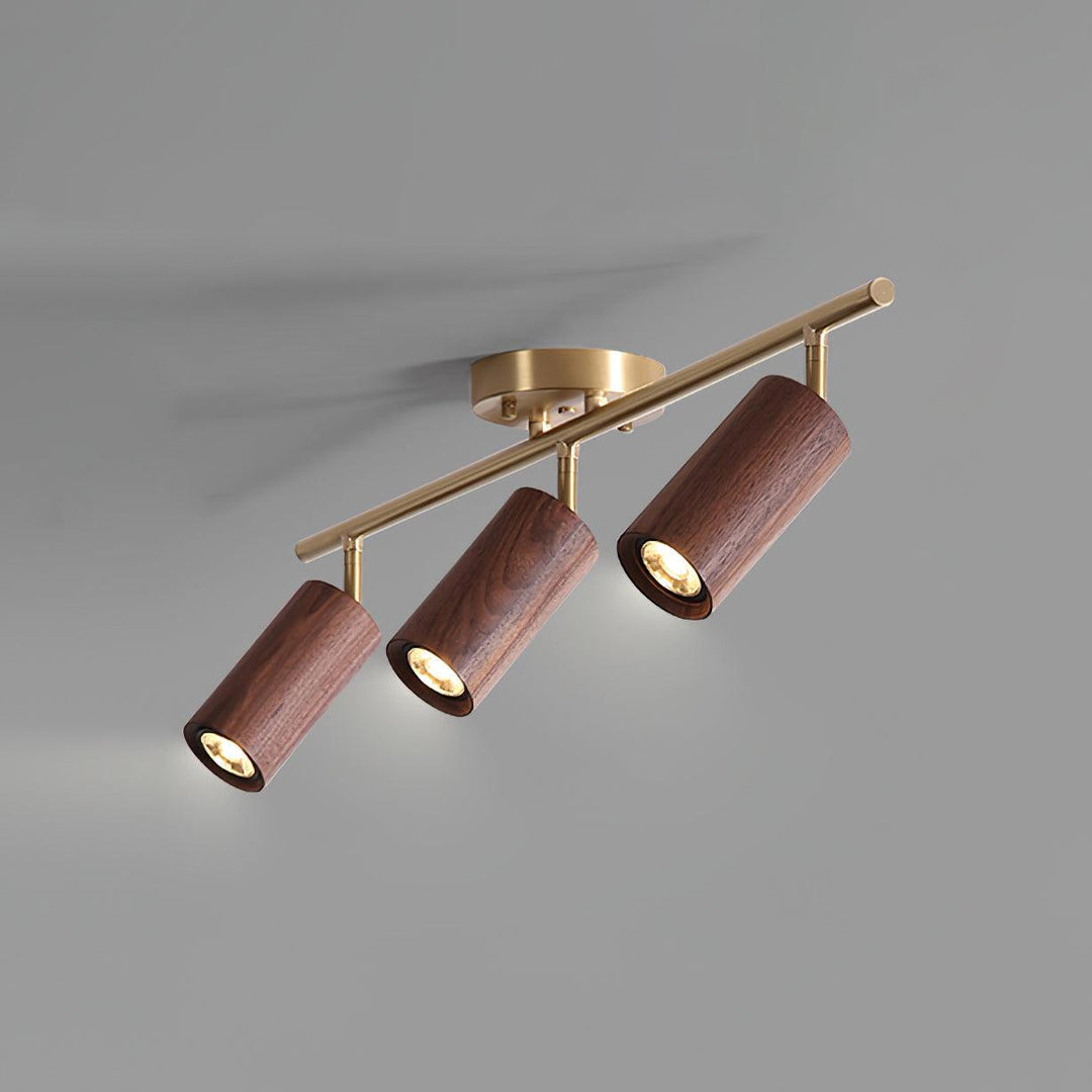 Iluminación de riel de madera Thio