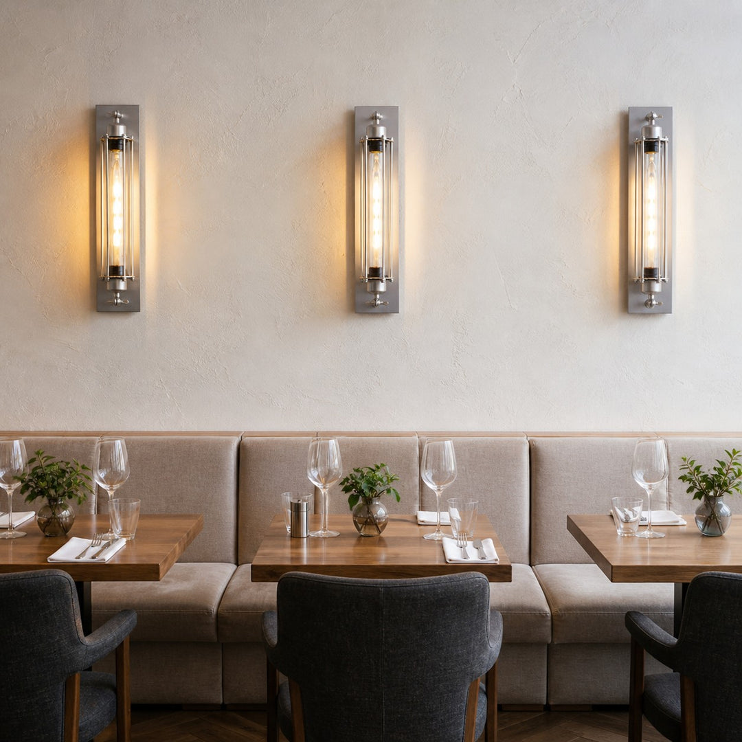 Brushed Silver Linear Wall Light