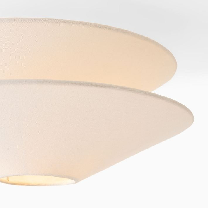 Solivara Flushmount Recessed Milky White Glass Simple Ceiling Lamp