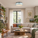 Charger l'image dans la visionneuse de galerie, Metal Flush Mount Ceiling Fixture with Frosted Diffuser