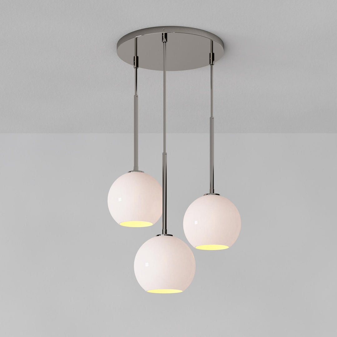 Lámpara de araña minimalista de cristal Selvion: luminaria escultural de vidrio artesanal