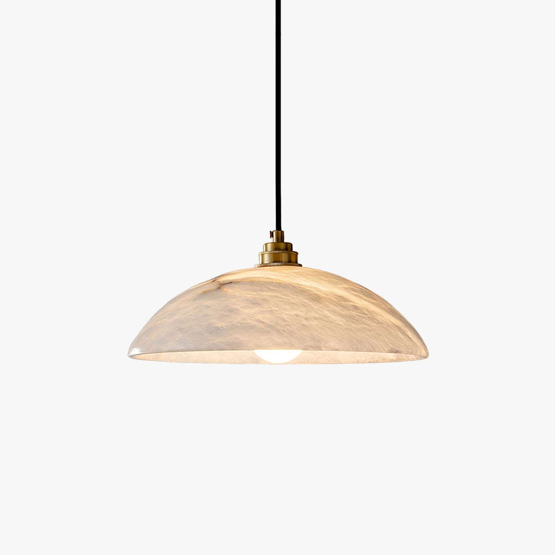 Natural Stone Plug-In Swag Pendant Light