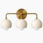 Cargar imagen en el visor de la Galería, Open Rim Globe Shade Raw Brass Vanity Light