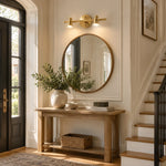 Bild in Gallery-Viewer laden, Aurelia Brass Vanity Wall Light with natural brass and a linear wall bar - New2609-1024416 interior scene
