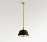 Cargar imagen en el visor de la Galería, Lámpara colgante de campana de metal Forvara: elegante lámpara colgante individual para isla

