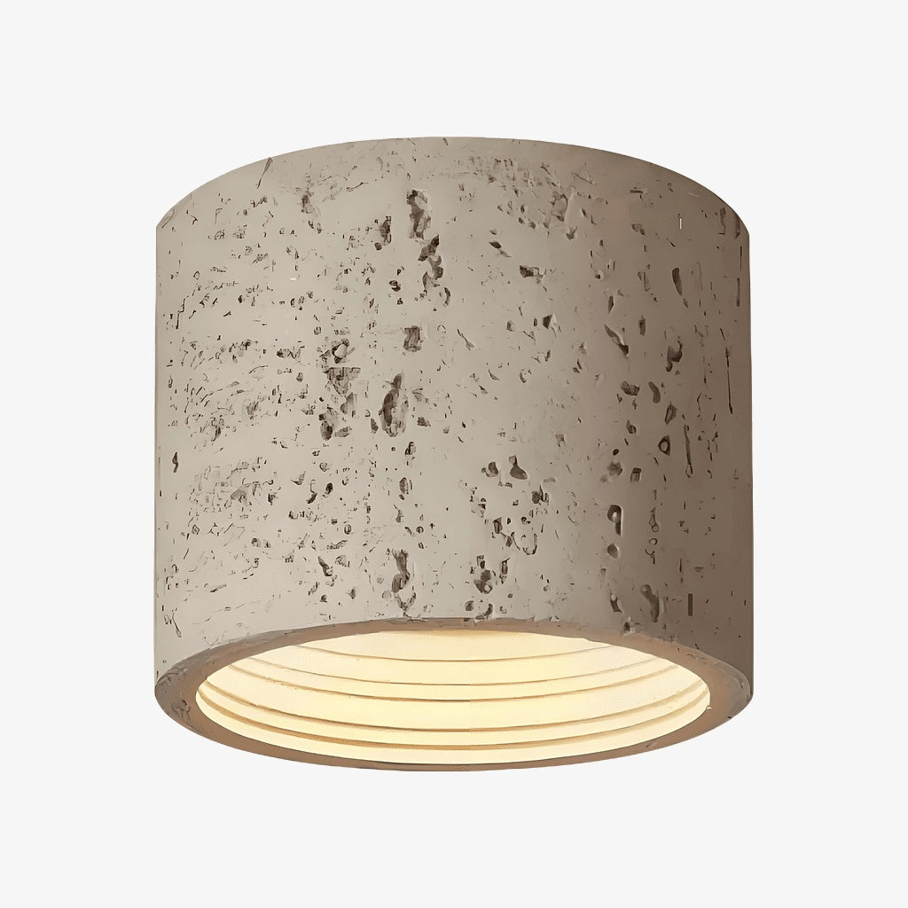 Lámpara de Techo Cilíndrica Sabiara Wabi-Sabi - Luminaria de Techo con Luz Suave y Difusa para Dormitorios y Salas de Estar