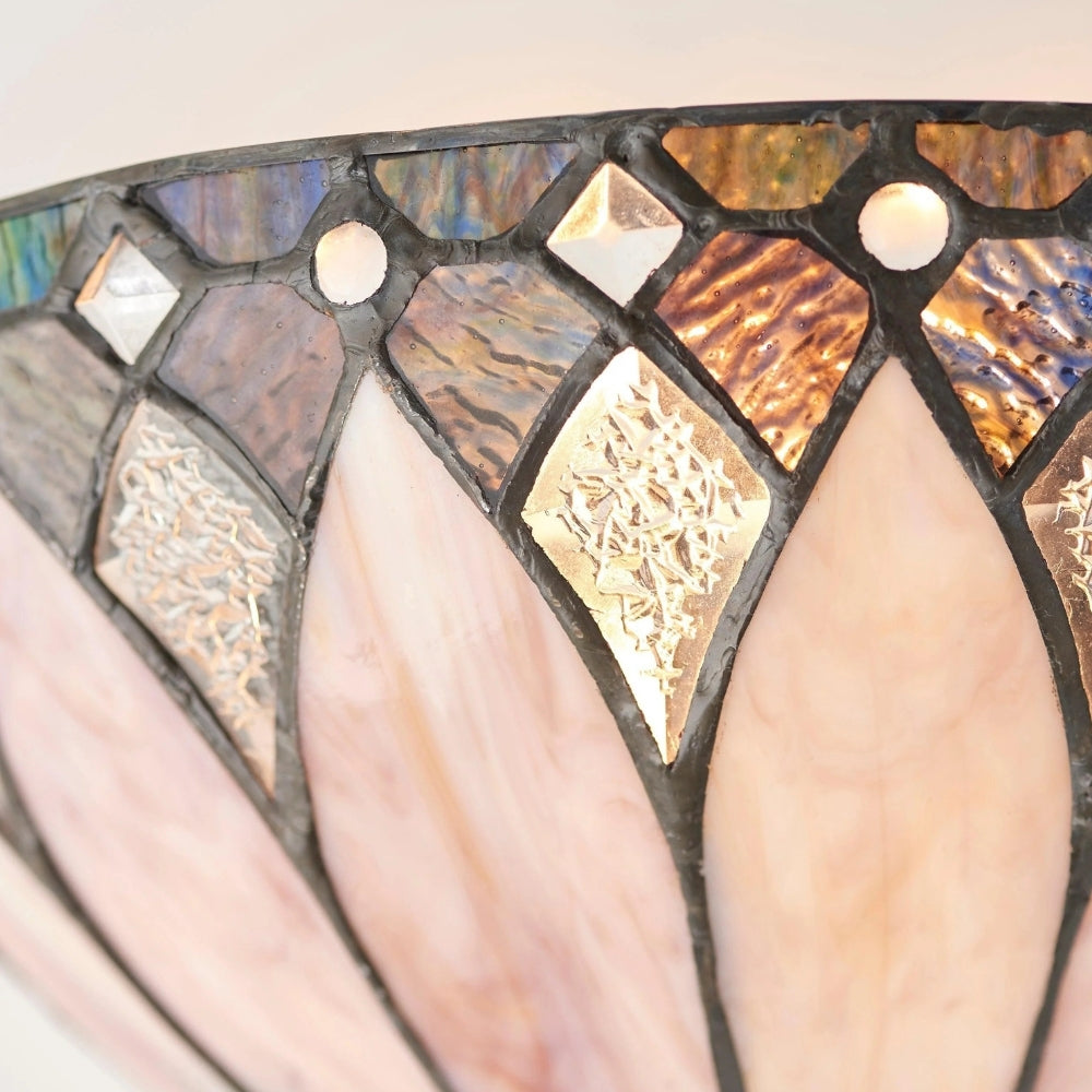 TF Layered Glass and Curved Metal Arm Wall Lamp – Transitional Art Deco Wall Sconce for Bedroom and Entryway