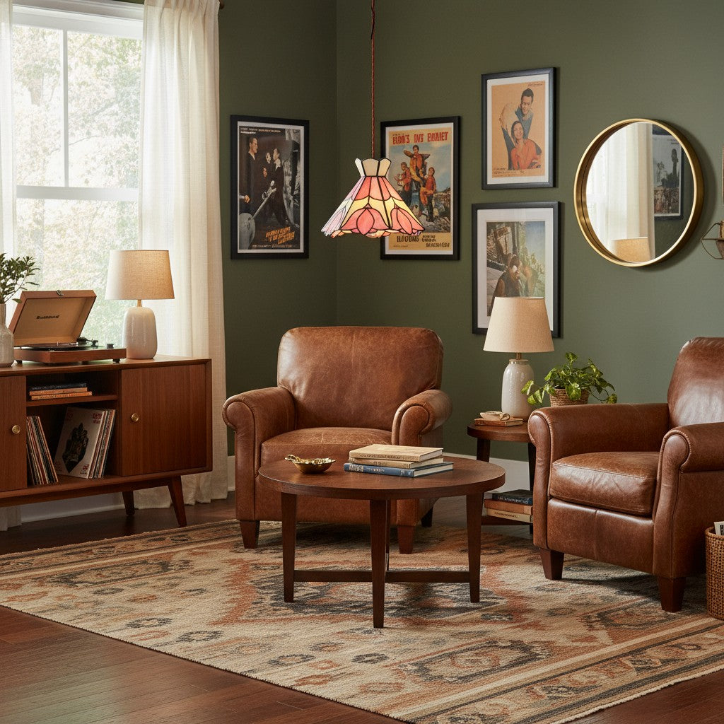 Vintagia Artistic Floral Pendant Lamp Vintage Inspired - Foyer Kitchen Use