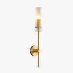 Cargar imagen en el visor de la Galería, Copper alabaster wall sconce with one light head