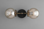 Charger l&#39;image dans la visionneuse de galerie, Lumio Globe Double Globe Vanity Wall Light - Rustic Farmhouse Bathroom Wall Fixture
