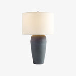 Bild in Gallery-Viewer laden, Ceruna strukturierte Keramikbasis mit Stoffschirm Tischlampe - moderne Nachttischbeleuchtung für das Schlafzimmer