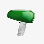 Cargar imagen en el visor de la Galería, Lámpara de Mesa Estratagema Divertida Slantia - Diseño con Pantalla de Vidrio y Base de Mármol para Sala de Estar o Dormitorio N45