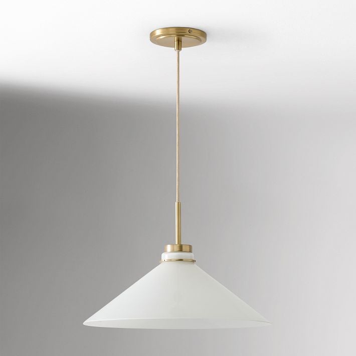 Aurenza Modern Farmhouse  Cone Pendant Light – Dimmable Kitchen and Entryway Lighting