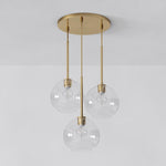 Cargar imagen en el visor de la Galería, Lámpara de araña minimalista de cristal Selvion: luminaria escultural de vidrio artesanal

