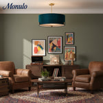 Bild in Gallery-Viewer laden, Tela Modern Klassische Pendelleuchte mit Stoffdiffusor für Kücheninsel und Eingangsbereich