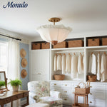 Load image into Gallery viewer, Wickara Natural Wicker Parasol Contemporary Flush-Mount Ceiling Light for Small Rooms