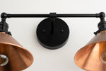 Charger l&#39;image dans la visionneuse de galerie, Conique Metal Industrial Wall Sconce with Dual Cone Shades - Vintage Metal Finish

