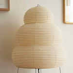 Load image into Gallery viewer, Japanese Wabi Sabi White Rice Paper Table Lamp