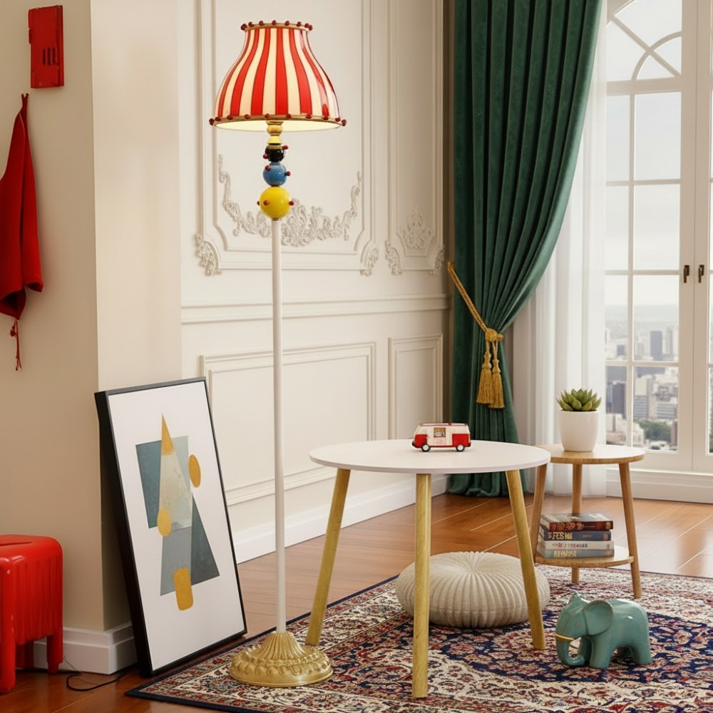 Lampadaire sculptural Festilo Circus - Lampadaire contemporain arqué pour salons et espaces détente