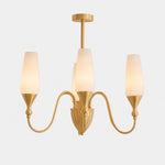 Load image into Gallery viewer, French Copper and Glass Chandelier for Dining Room