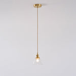 Load image into Gallery viewer, Brass Glass Hardwired Pendant Lamp