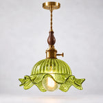 Bild in Gallery-Viewer laden, Vintage Wavy-Edge Glass Pendant Lamp