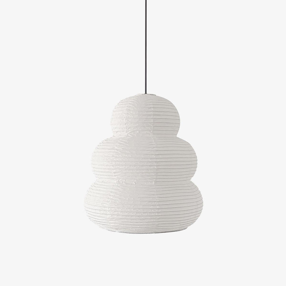 Beige Mulberry Paper Swag Pendant Light