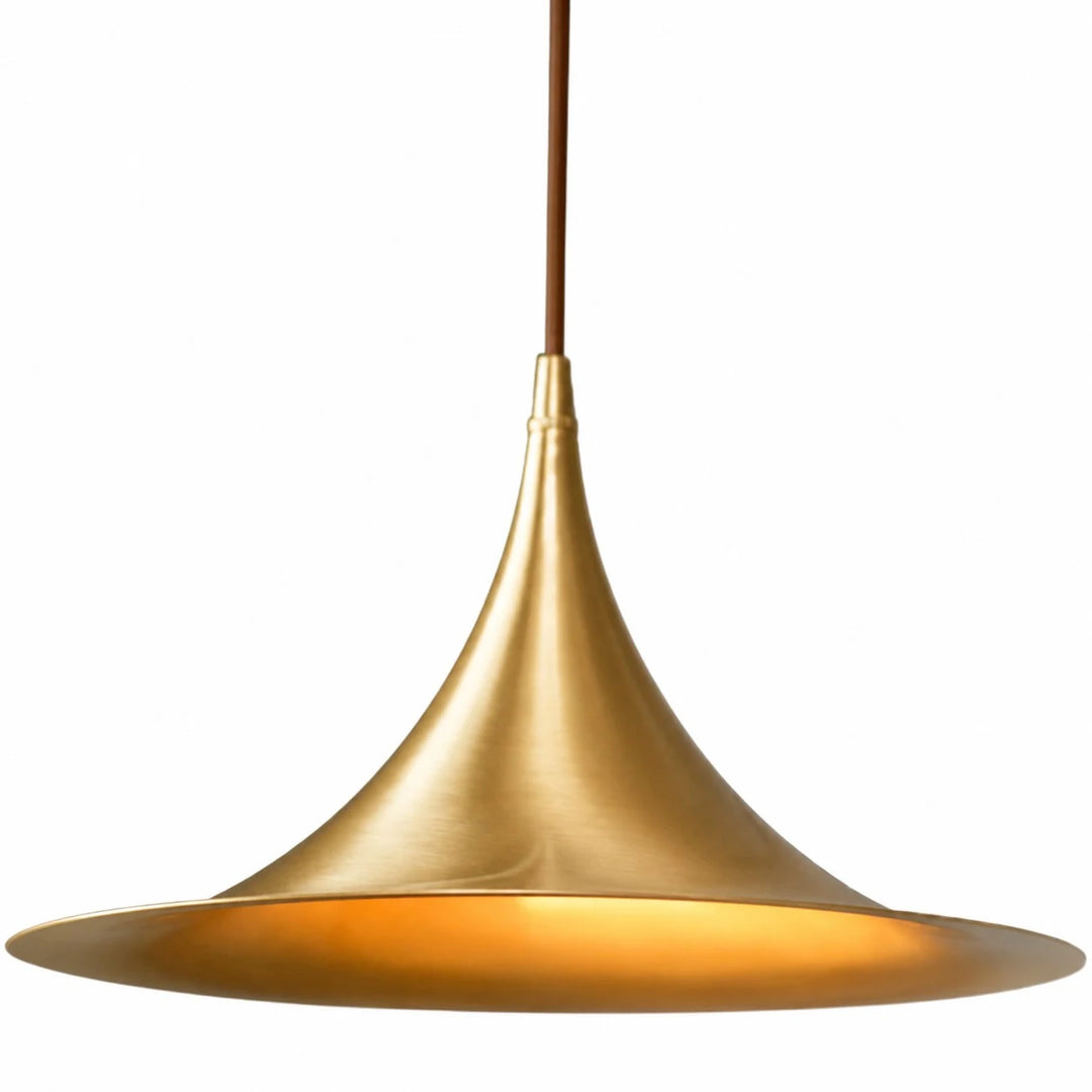 Brushed Brass Umbrella Pendant Light