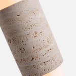 Cargar imagen en el visor de la Galería, Close view of porous yellow travertine stone texture