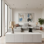 Charger l'image dans la visionneuse de galerie, Lampe de table industrielle Concretea - Globe en verre soufflé à la main avec socle en béton pour salon