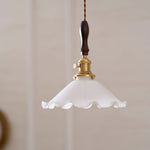 Load image into Gallery viewer, White Sculptural Glass Plug-In Pendant